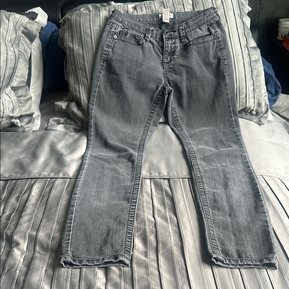 Mudd Women's Straight Leg Jeans in Charcoal